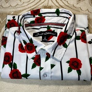 Men's Casual Floral Print Short Sleeve Shirt